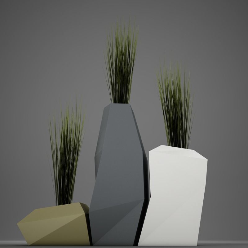 Modern plant living 3D model_16