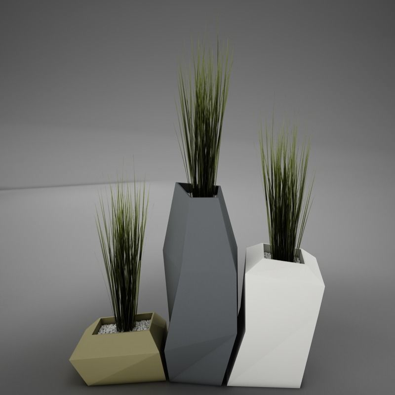 Modern plant living 3D model_8