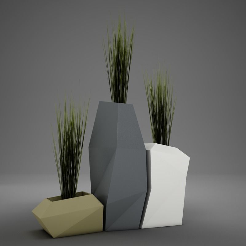 Modern plant living 3D model_12