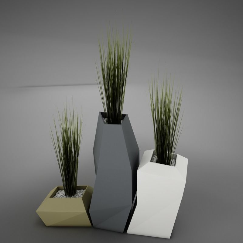 Modern plant living 3D model_6