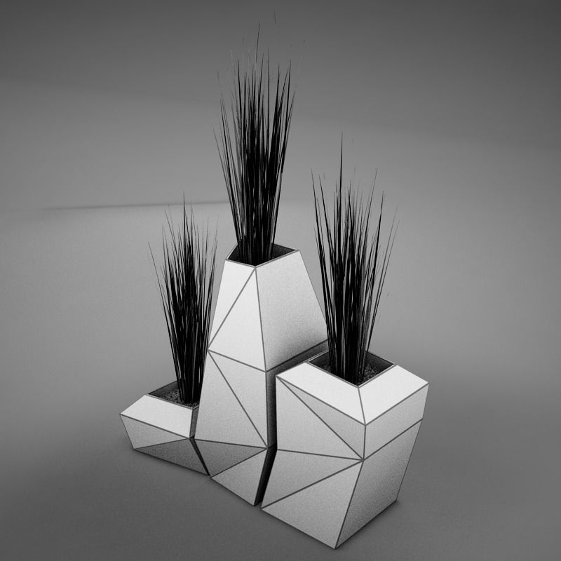 Modern plant living 3D model_7