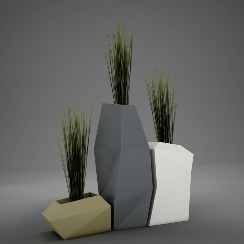 Modern plant living 3D model_10