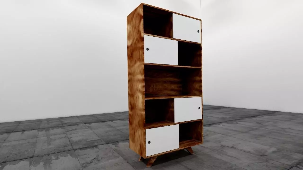 mueble librero Low-poly 3D model