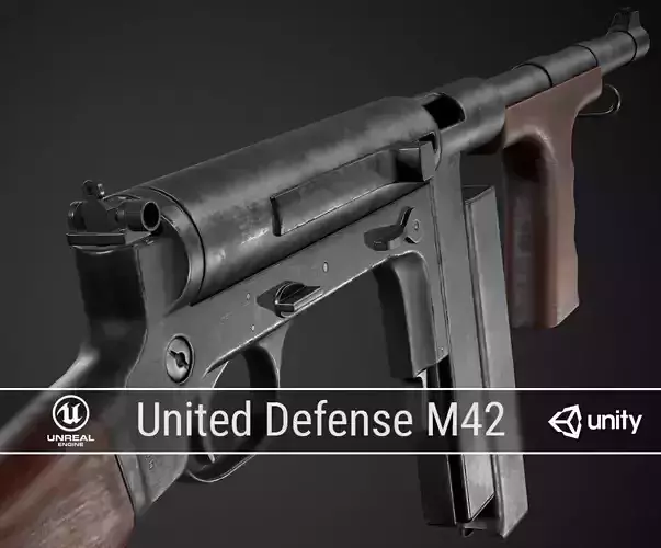 PBR United Defense M42 Low-poly 3D model