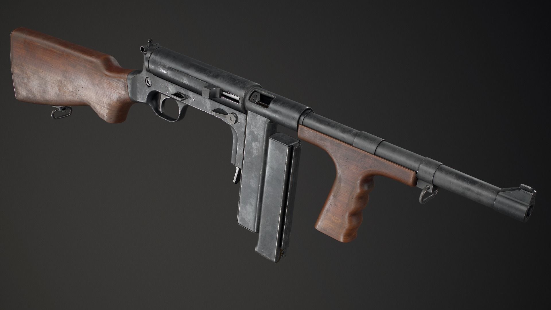 PBR United Defense M42 Low-poly 3D model_2