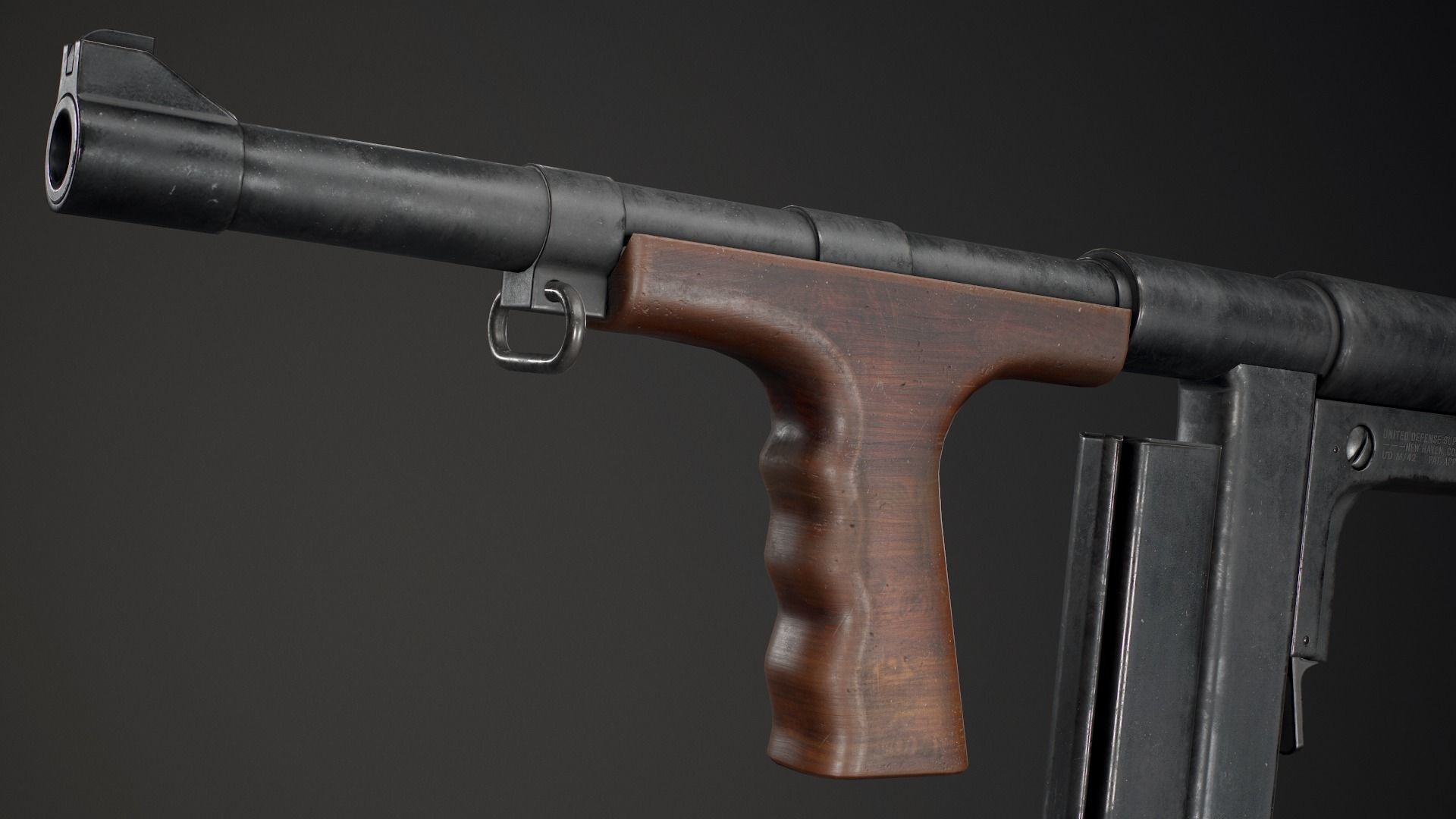 PBR United Defense M42 Low-poly 3D model_4