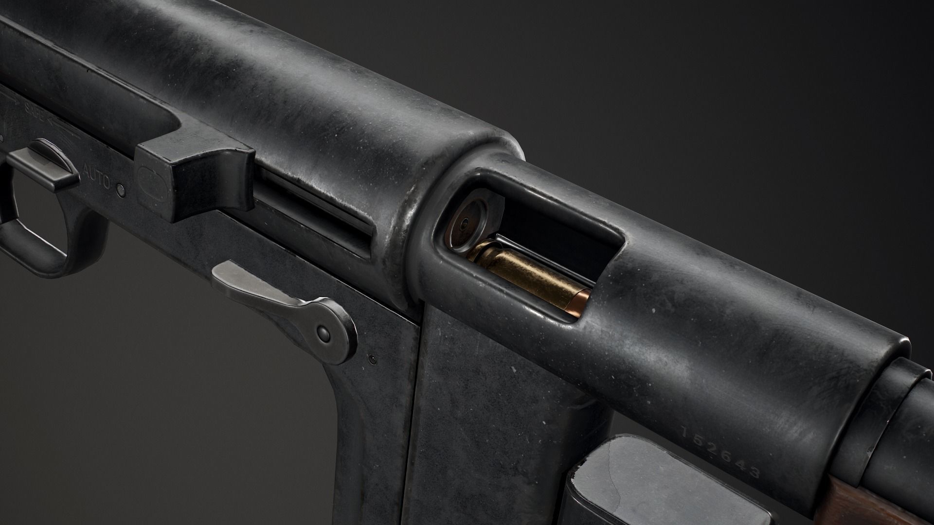 PBR United Defense M42 Low-poly 3D model_9