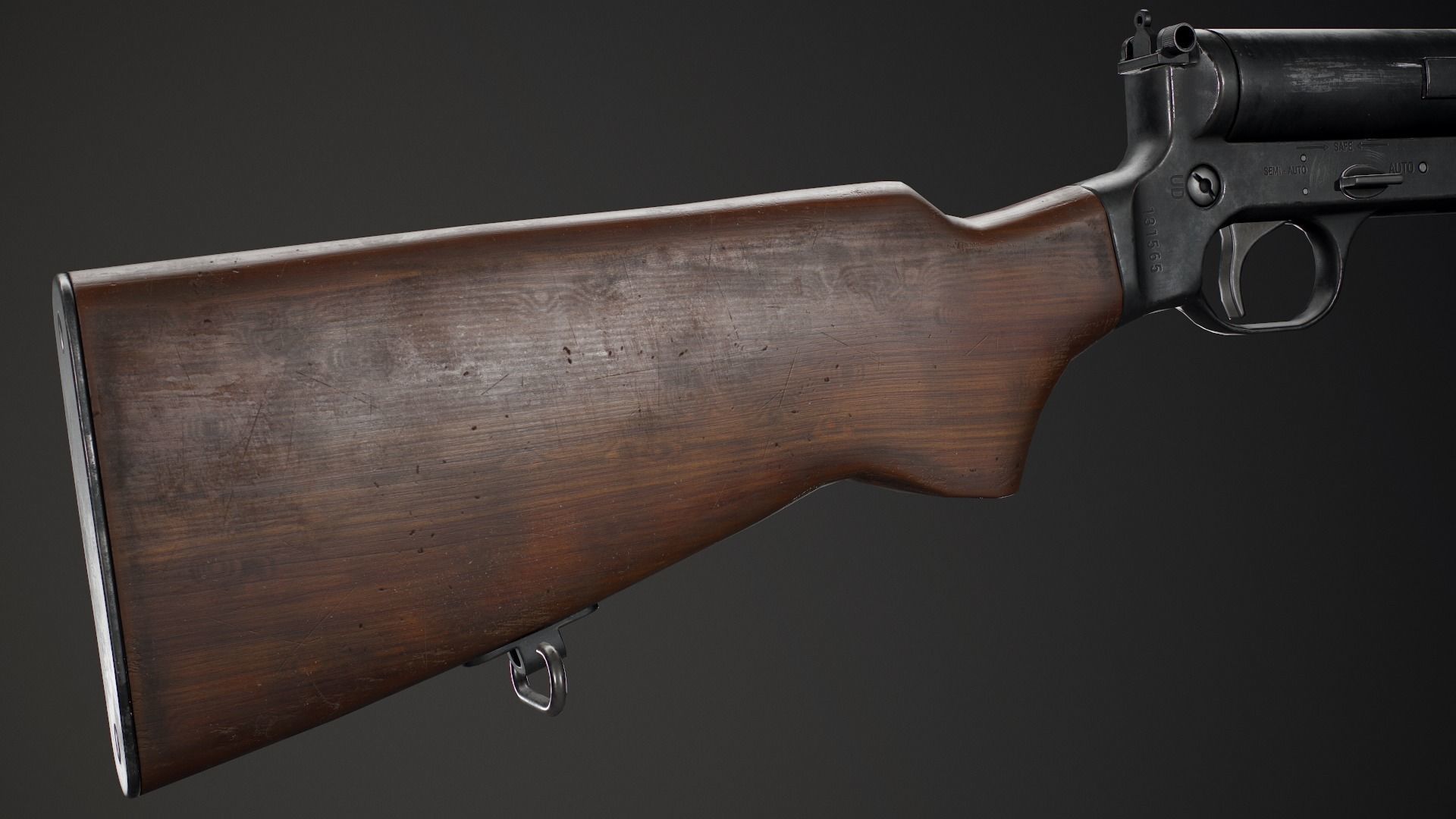 PBR United Defense M42 Low-poly 3D model_5