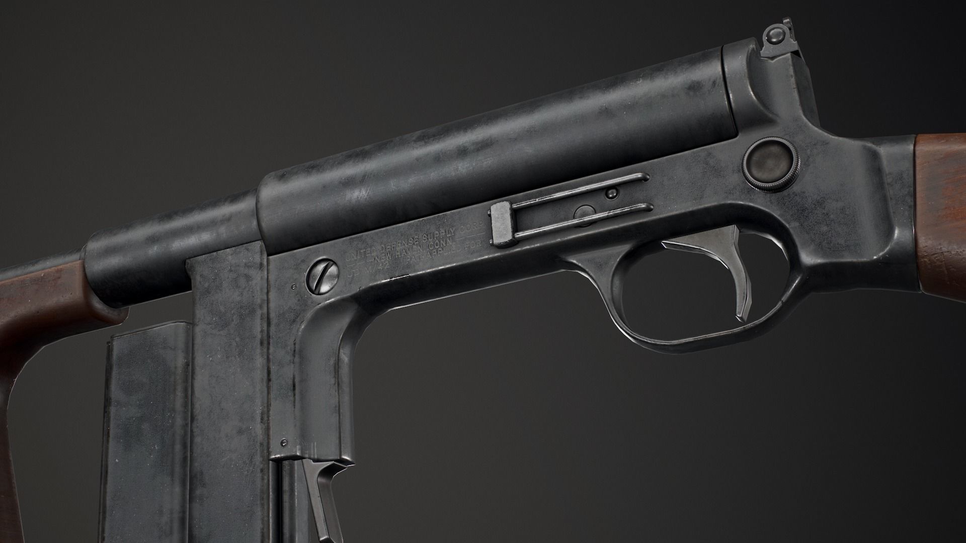 PBR United Defense M42 Low-poly 3D model_3