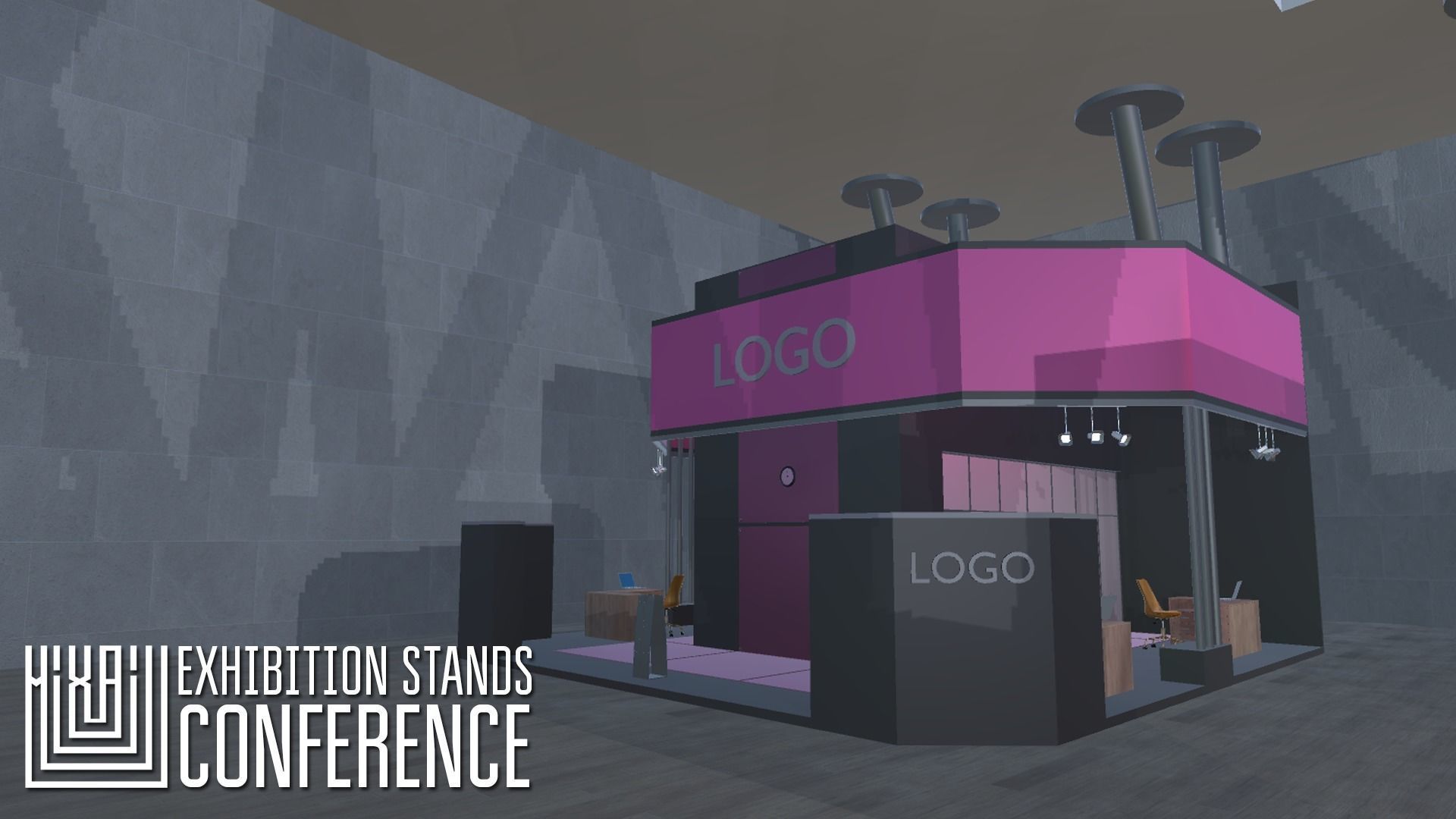 Exhibition stands - conference Low-poly 3D model_14