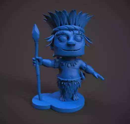Tribal Man Cartoon 