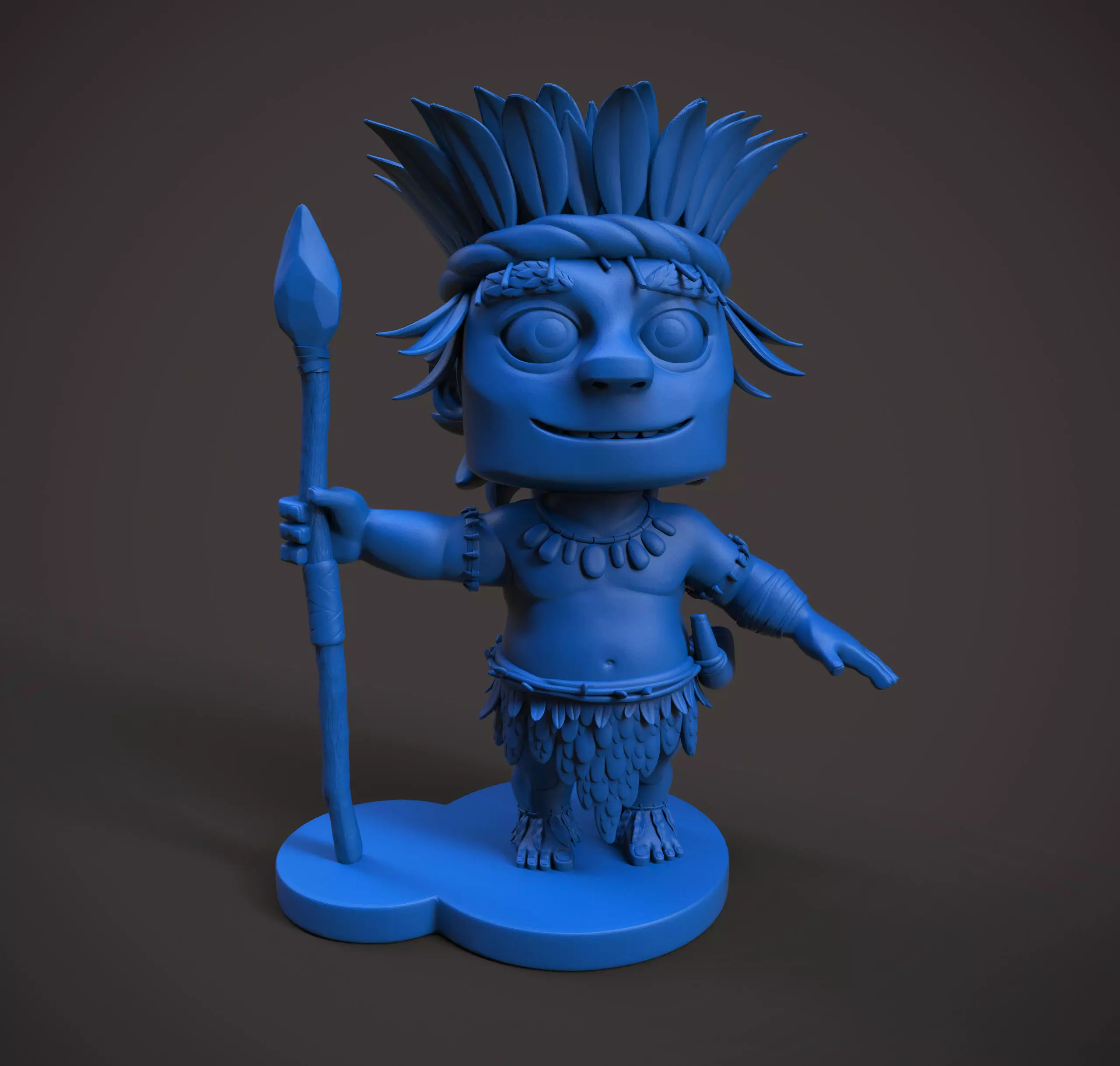 Tribal Man Cartoon 3D print model