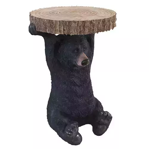 Side Table Animal Bear  viz and print 3D model
