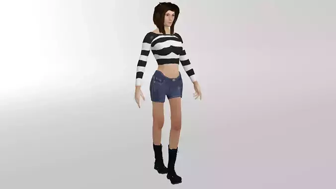 Character - Female Standing R2-D2 2 3D model