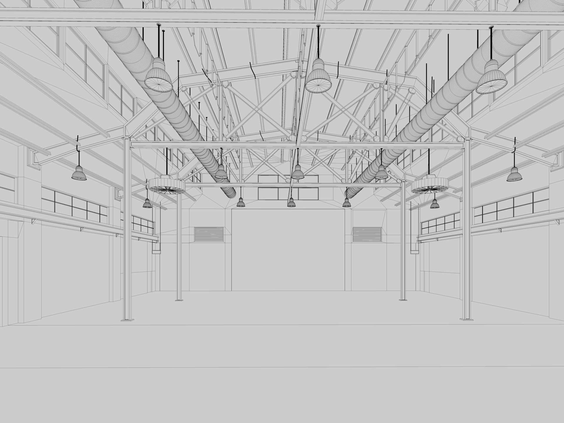 Warehouse Old interior and exterior 3D model_22