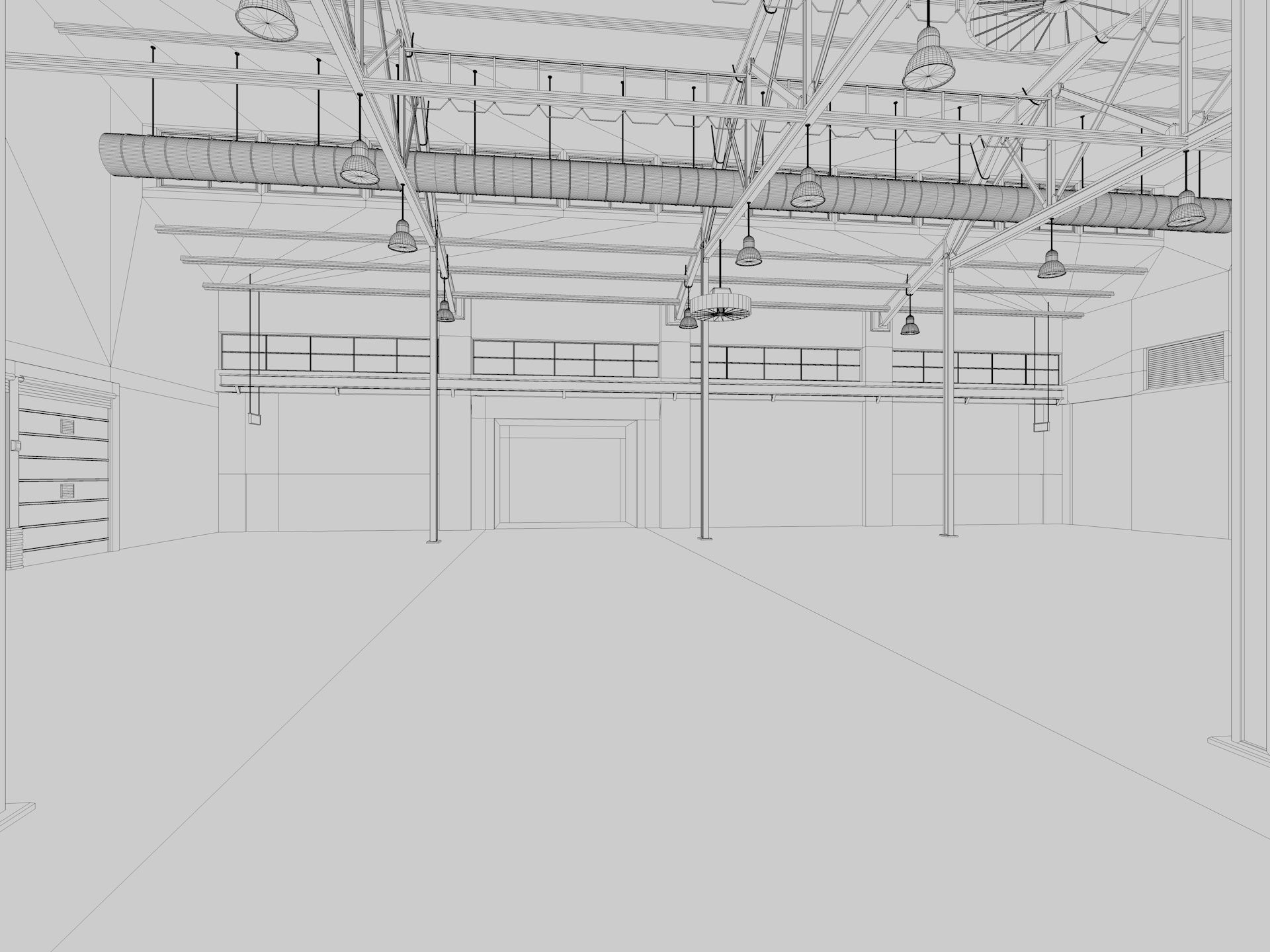 Warehouse Old interior and exterior 3D model_24