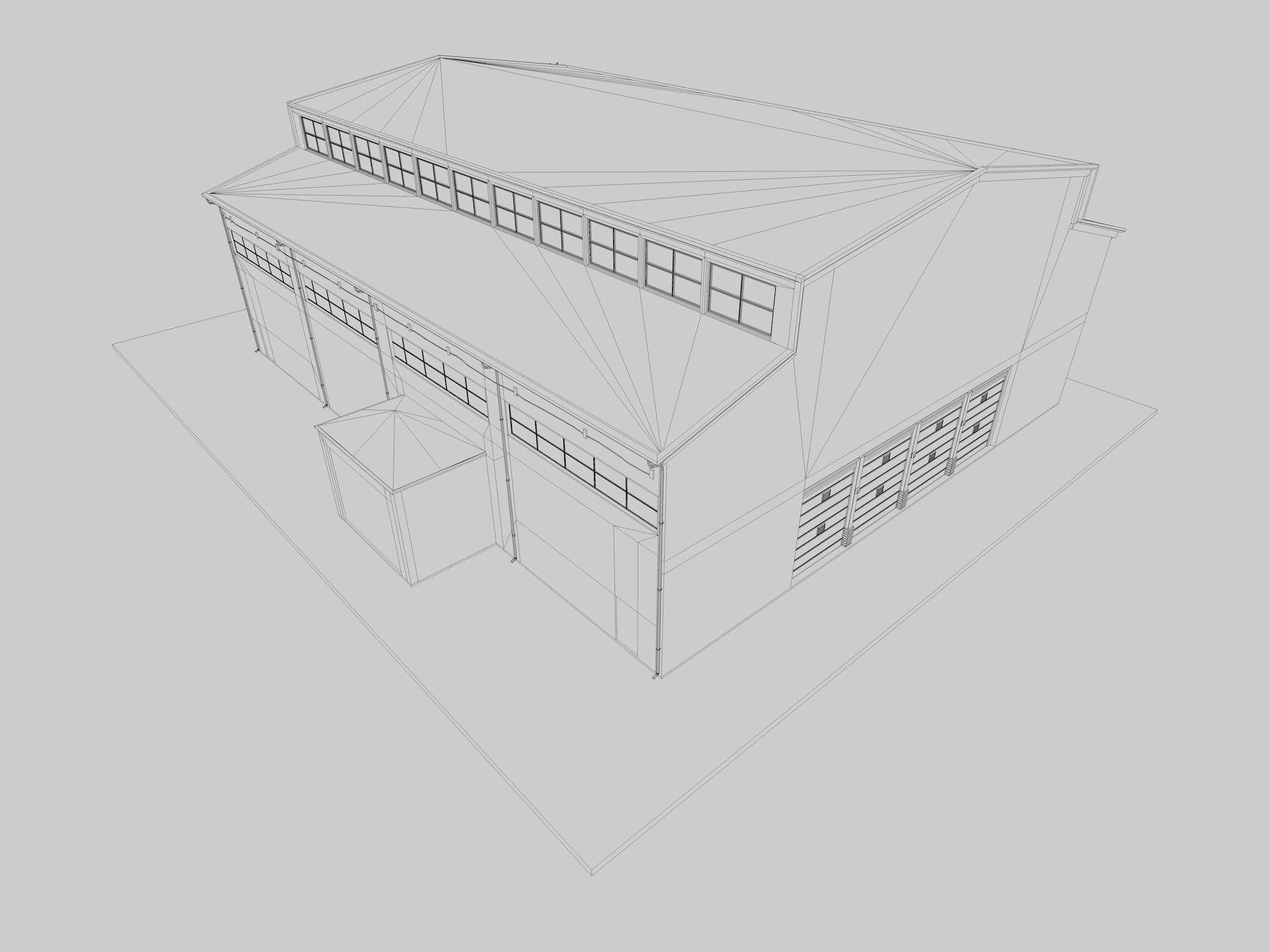 Warehouse Old interior and exterior 3D model_19