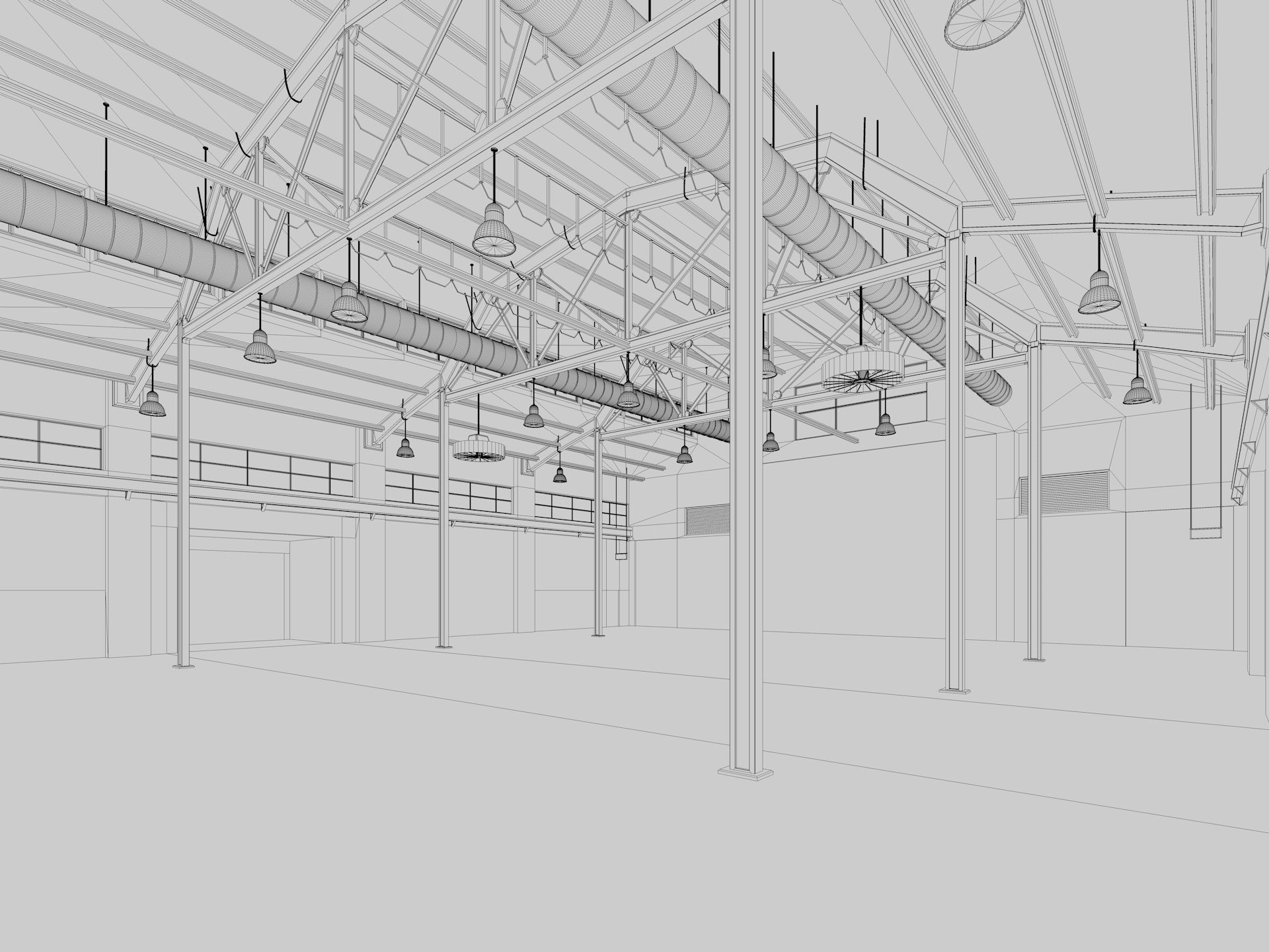 Warehouse Old interior and exterior 3D model_23
