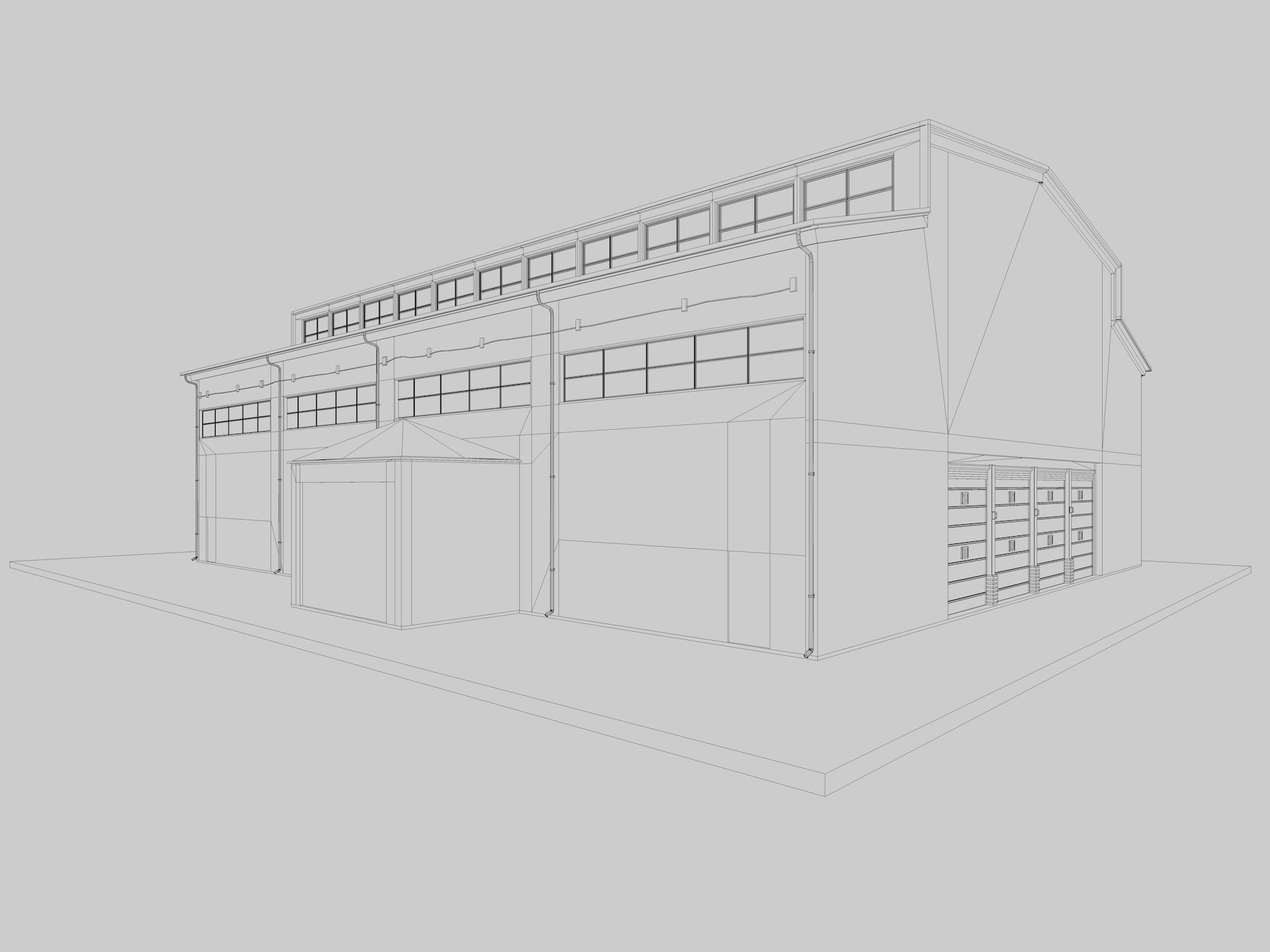 Warehouse Old interior and exterior 3D model_17