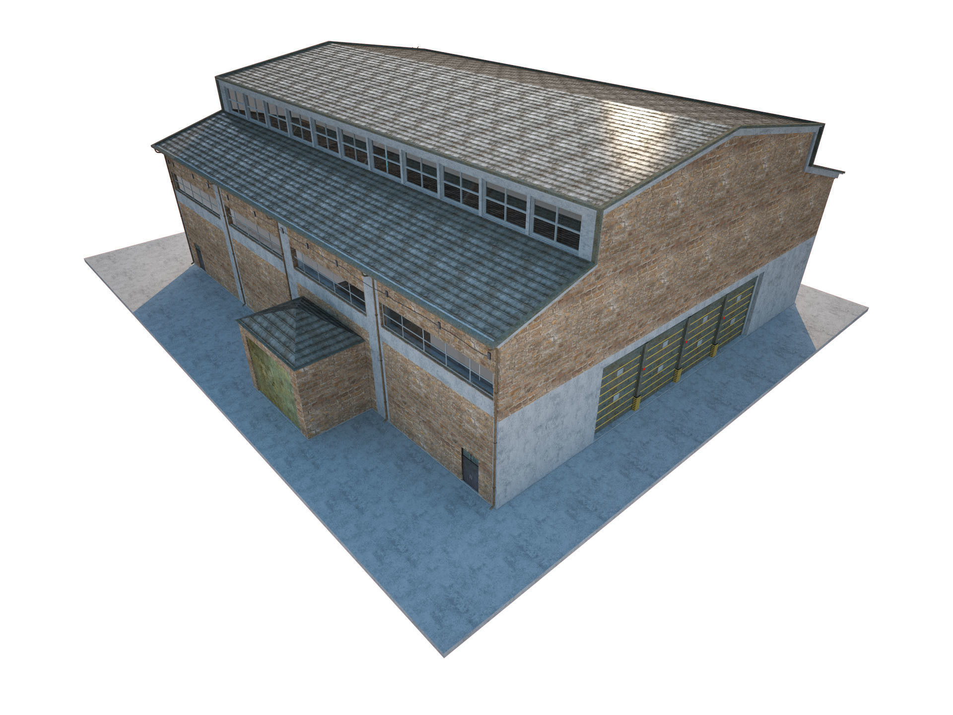 Warehouse Old interior and exterior 3D model_14