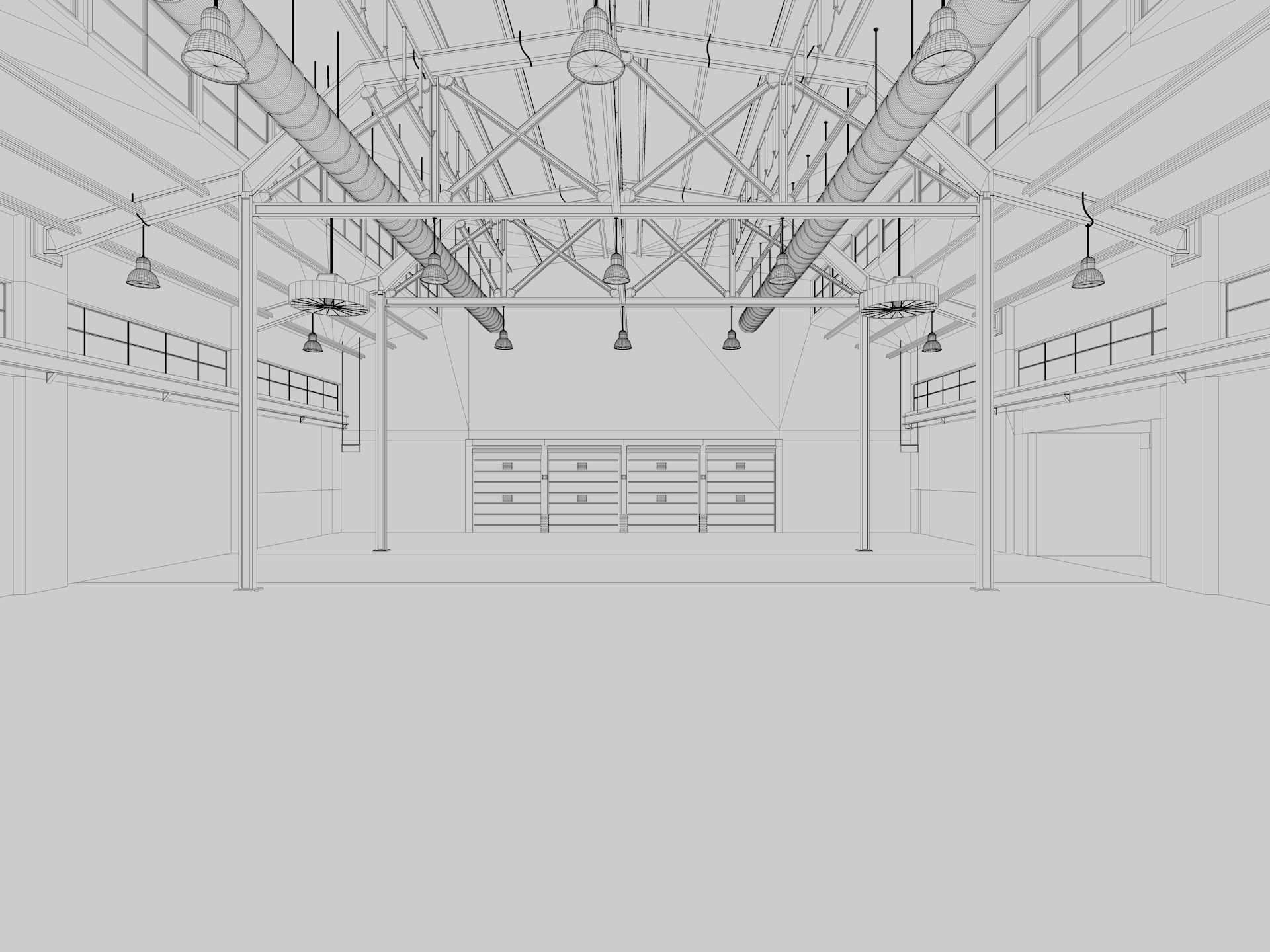 Warehouse Old interior and exterior 3D model_26