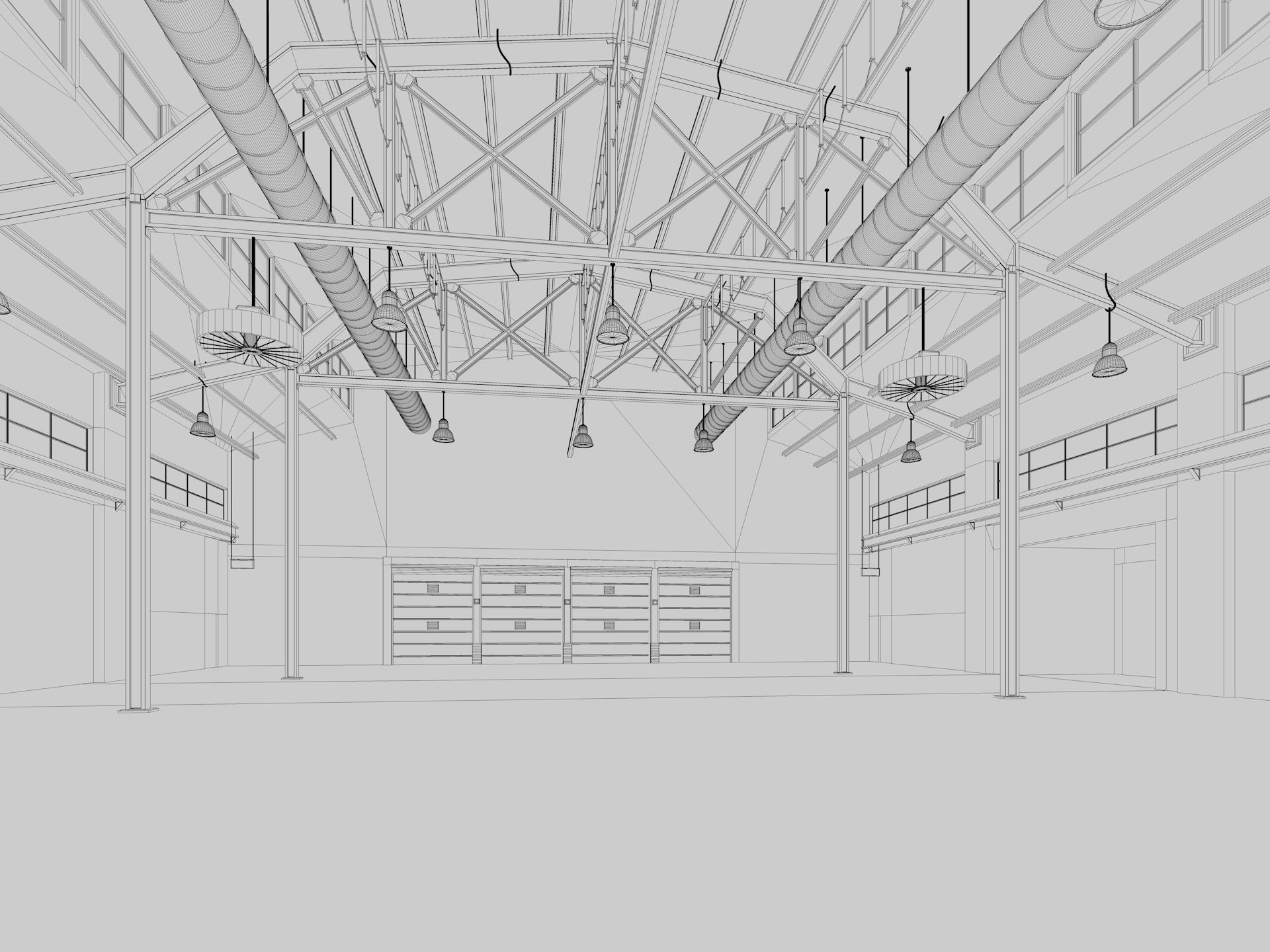 Warehouse Old interior and exterior 3D model_28