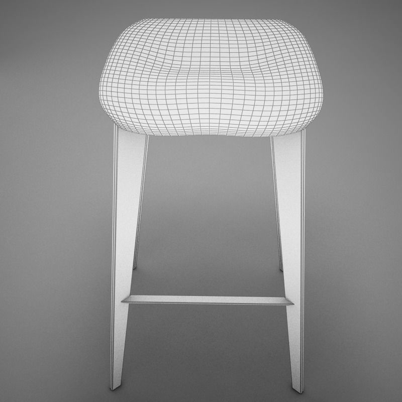 Modern kitchen chair 3D model_16