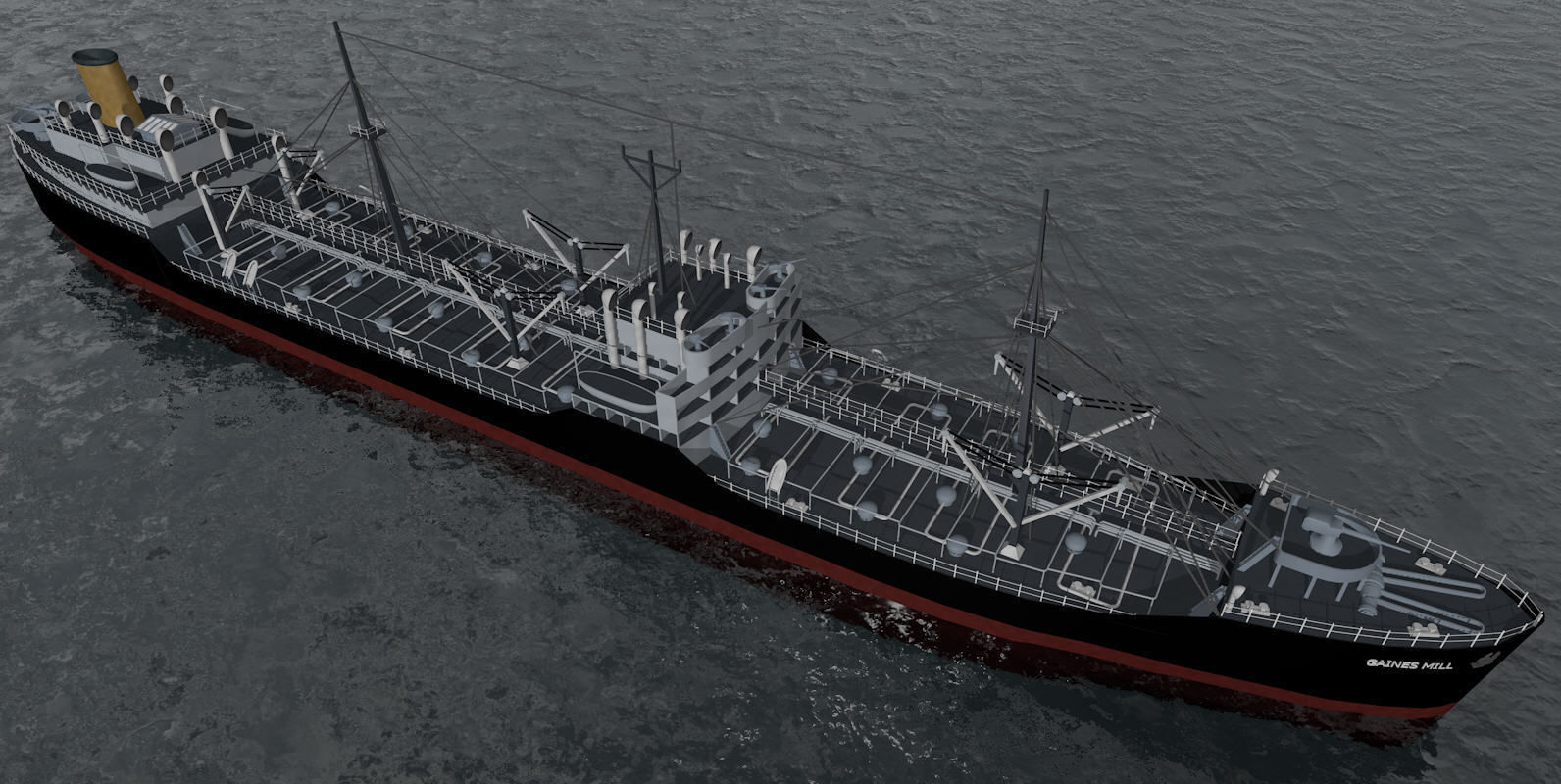 T-2 Oil Tanker - Gaines Mill 3D model_2