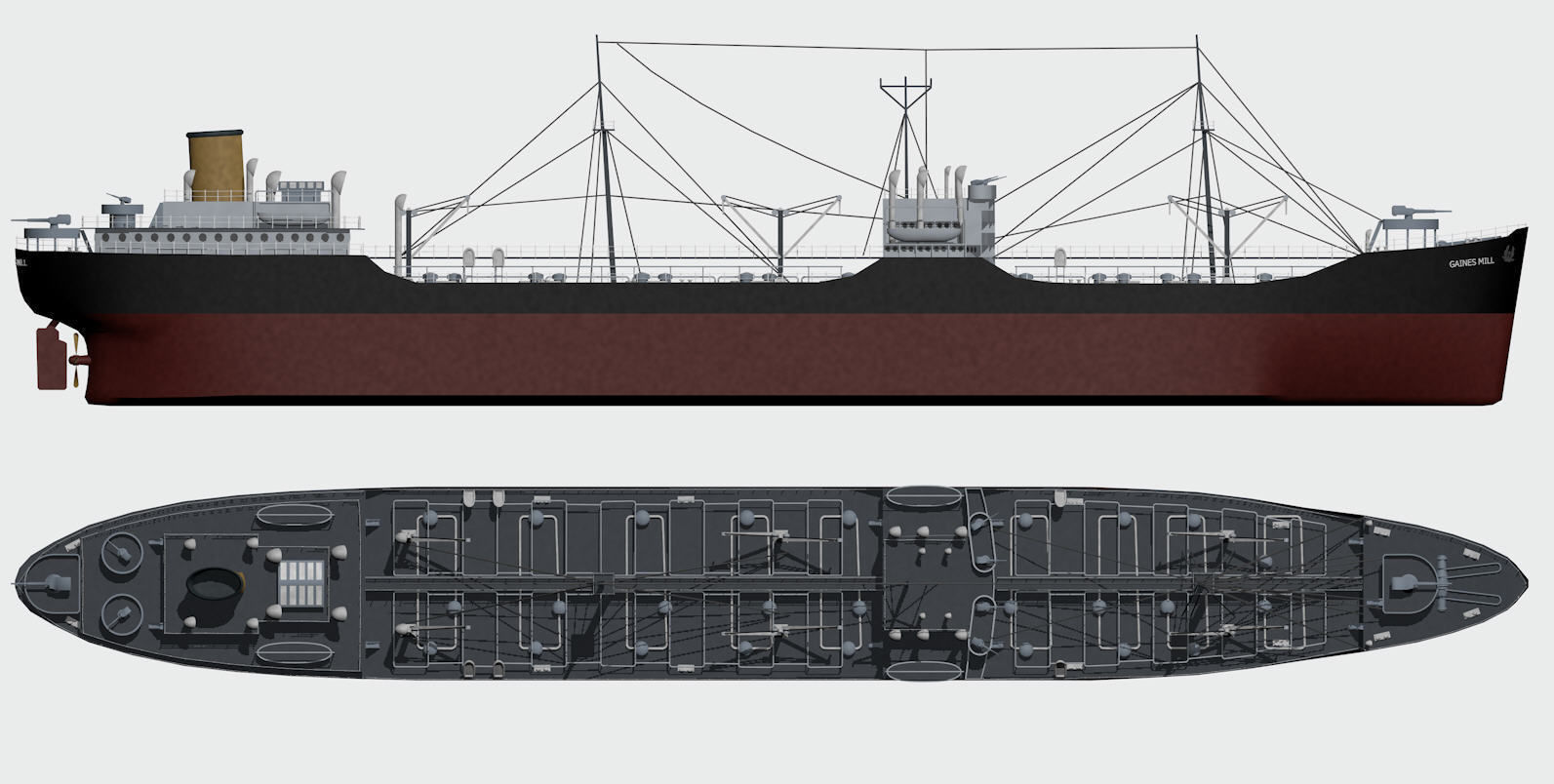 T-2 Oil Tanker - Gaines Mill 3D model_6
