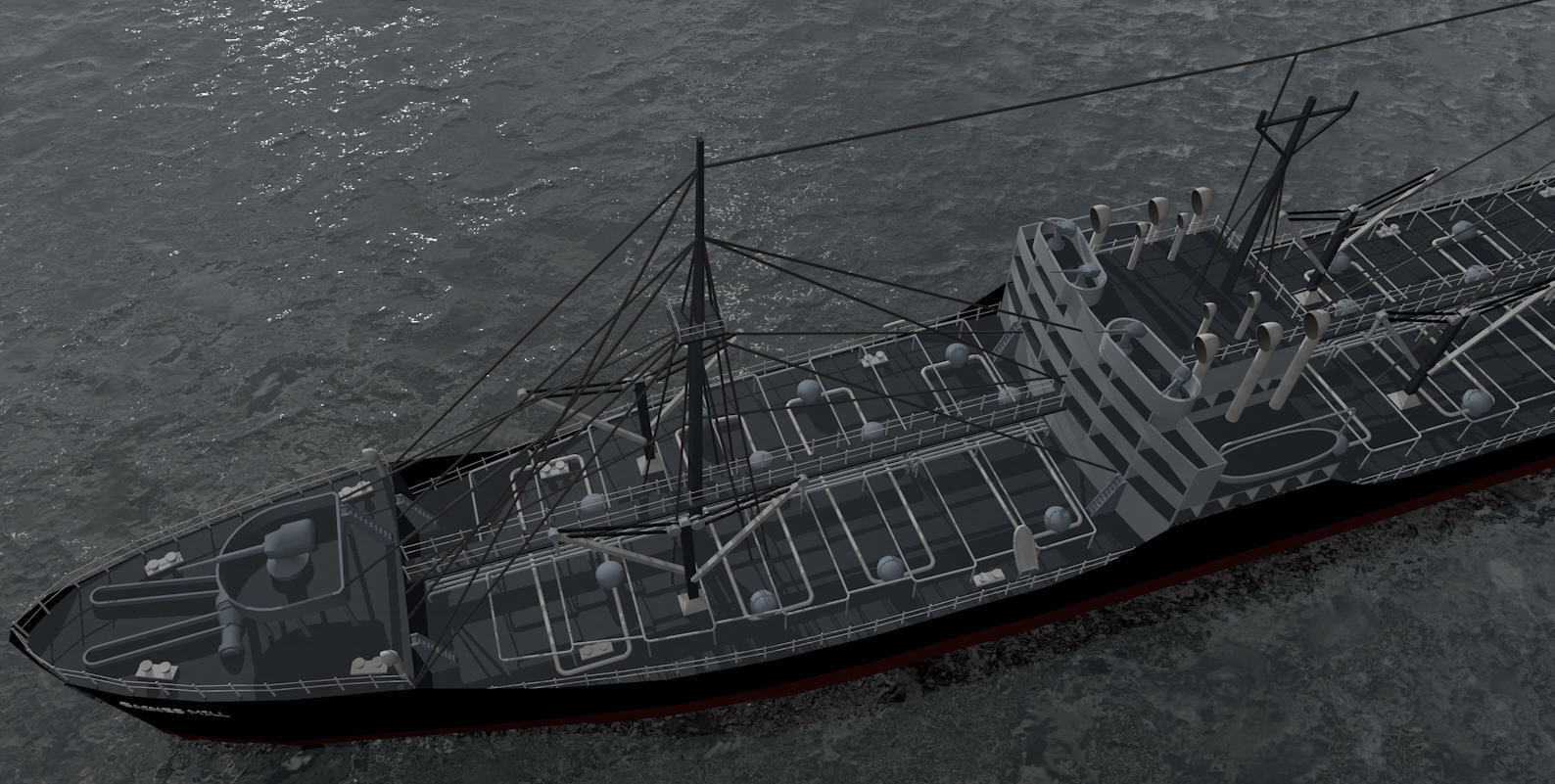 T-2 Oil Tanker - Gaines Mill 3D model_4