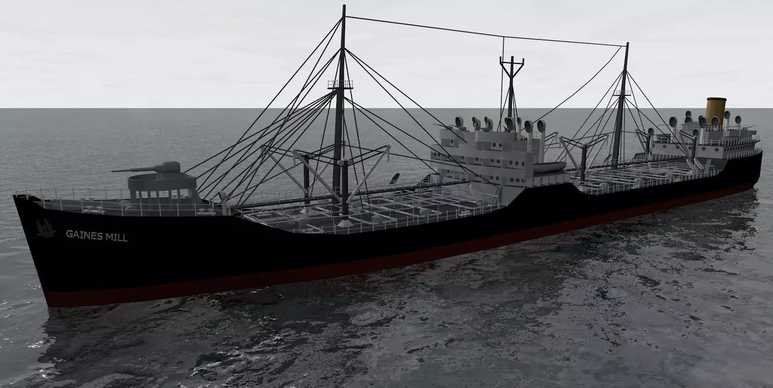 T-2 Oil Tanker - Gaines Mill 3D model_0