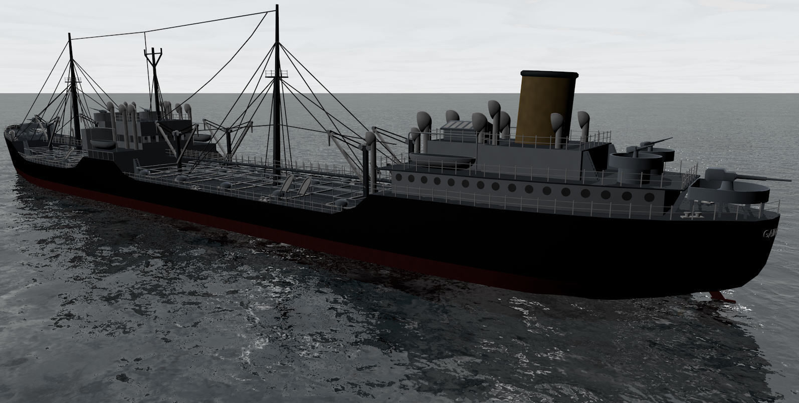 T-2 Oil Tanker - Gaines Mill 3D model_1