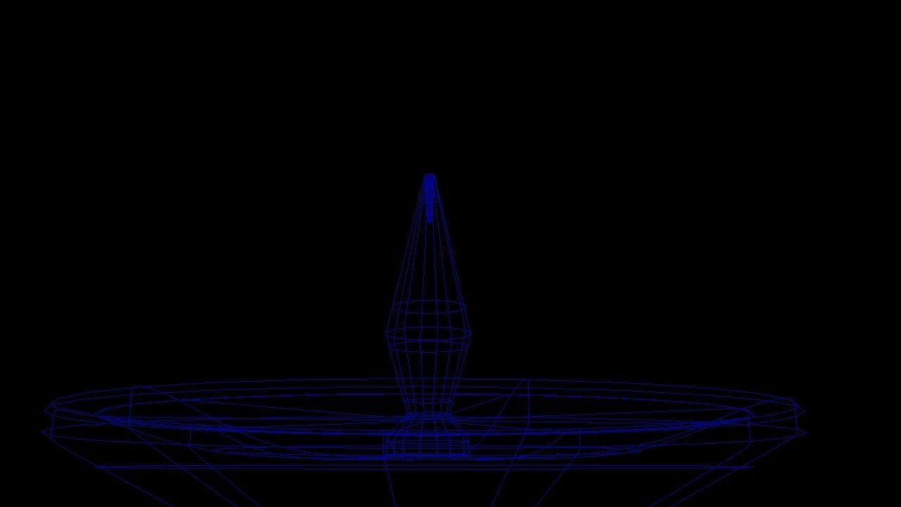 Simple Fountain Low-poly 3D model_3