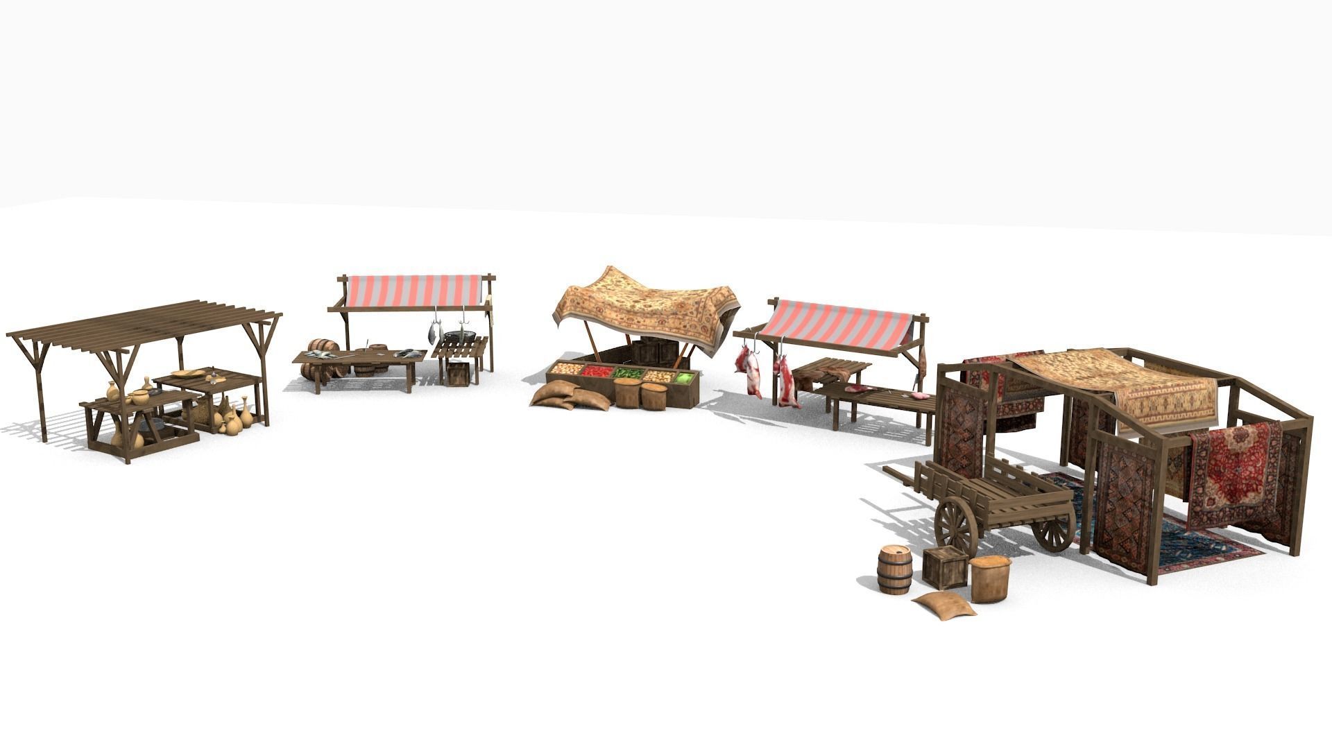 ancient market 3D model_2