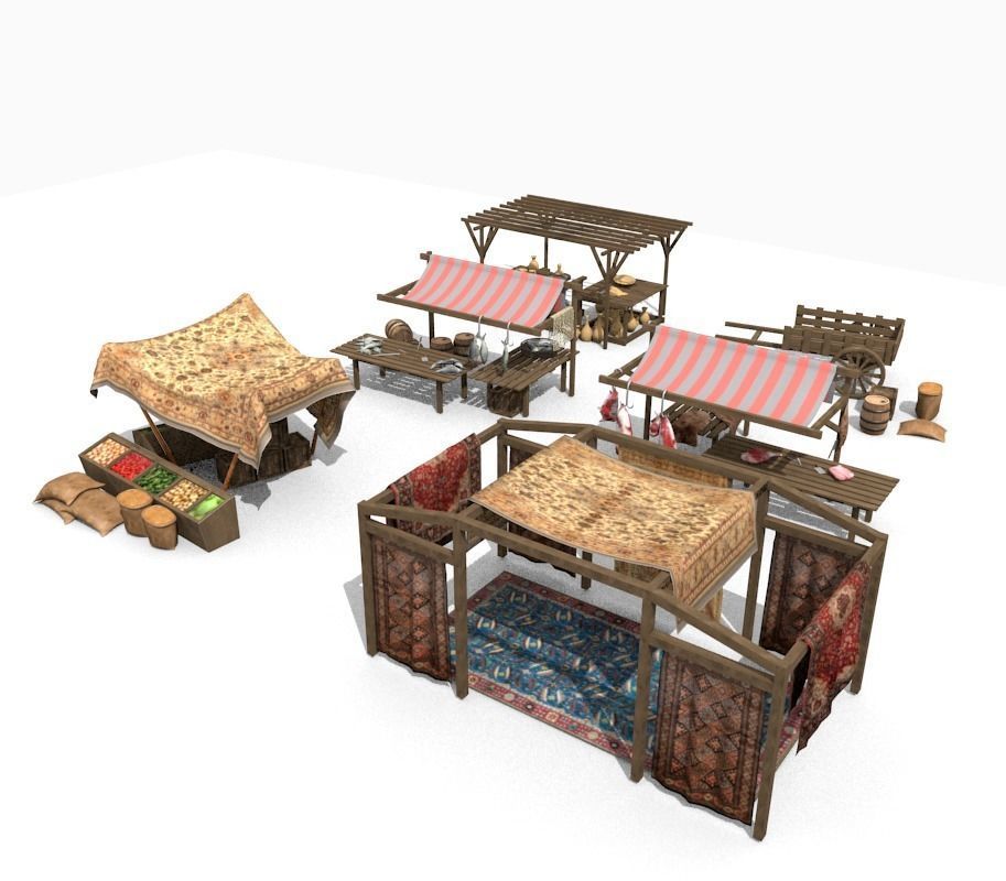 ancient market 3D model_10