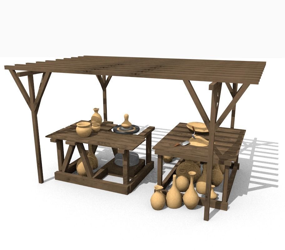 ancient market 3D model_9