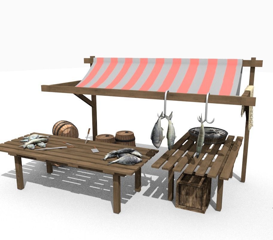 ancient market 3D model_8