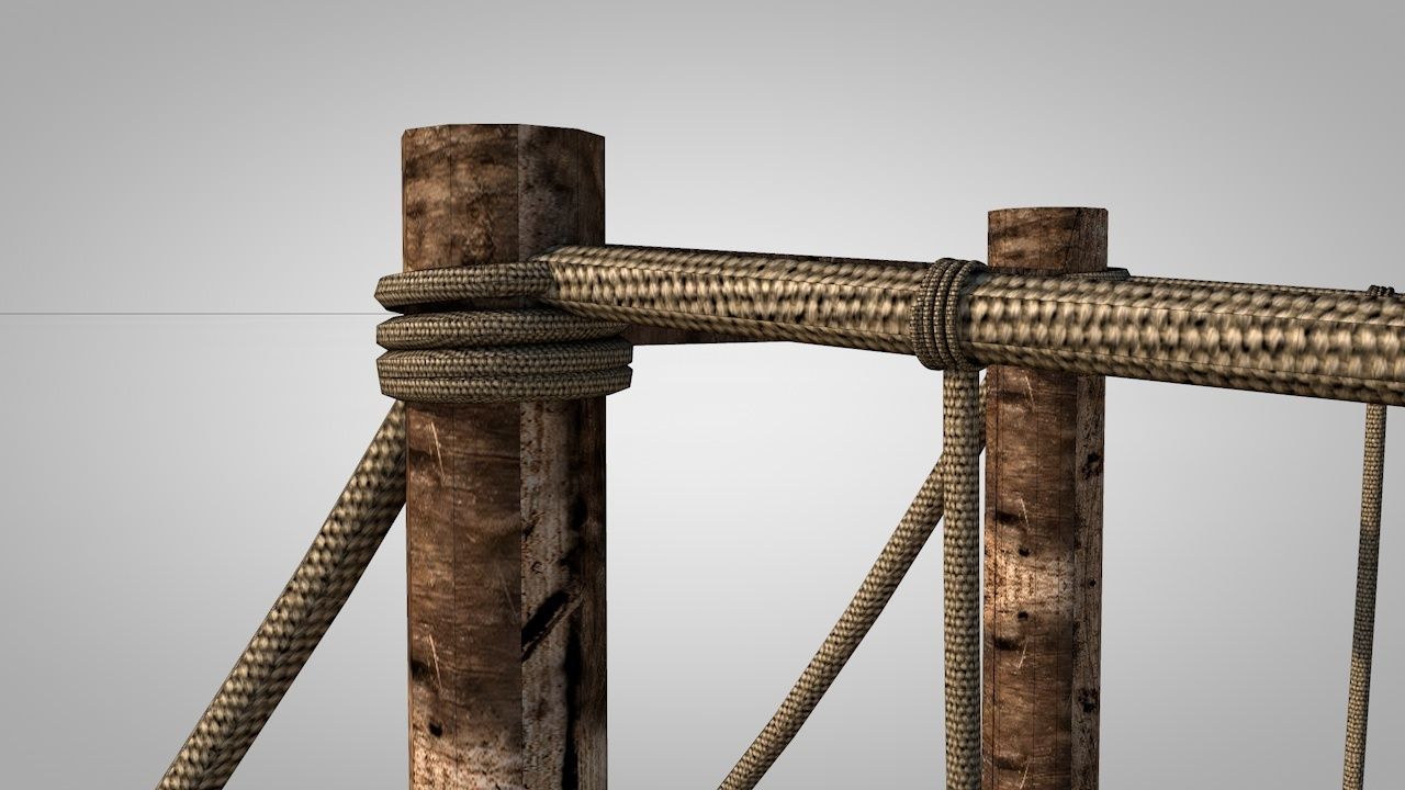 Rope Bridge free 3D model | CGTrader