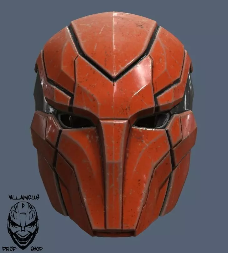 Red Hood Injustice 2 Helmet 3D print model_0
