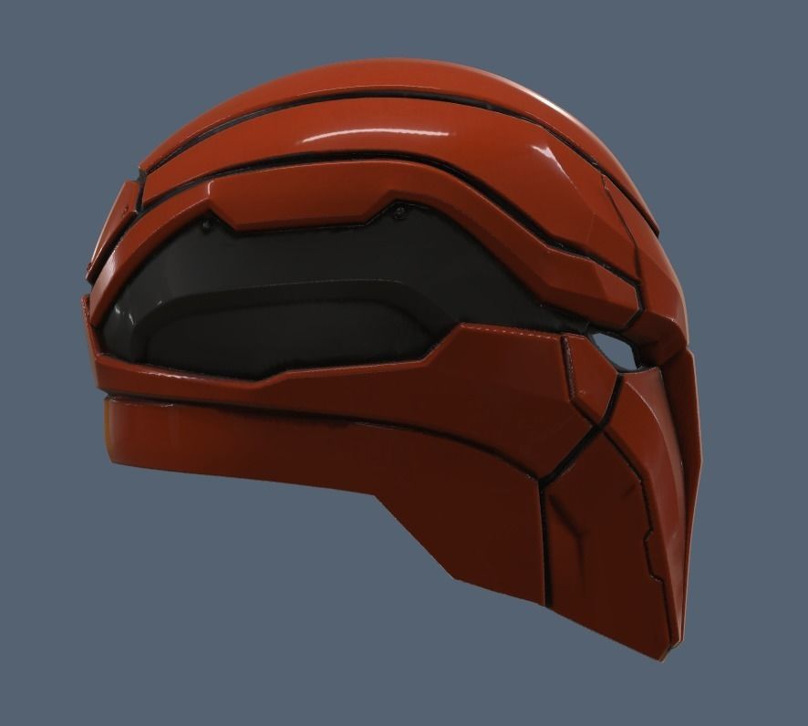 Red Hood Injustice 2 Helmet 3D print model_2