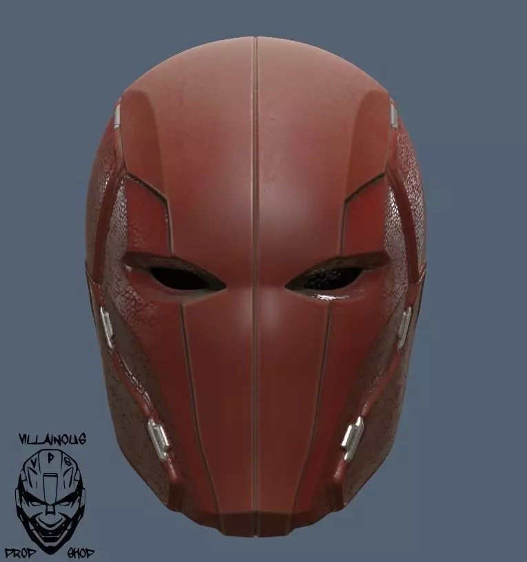 Red Hood Injustice 2 Helmet 3D print model_0