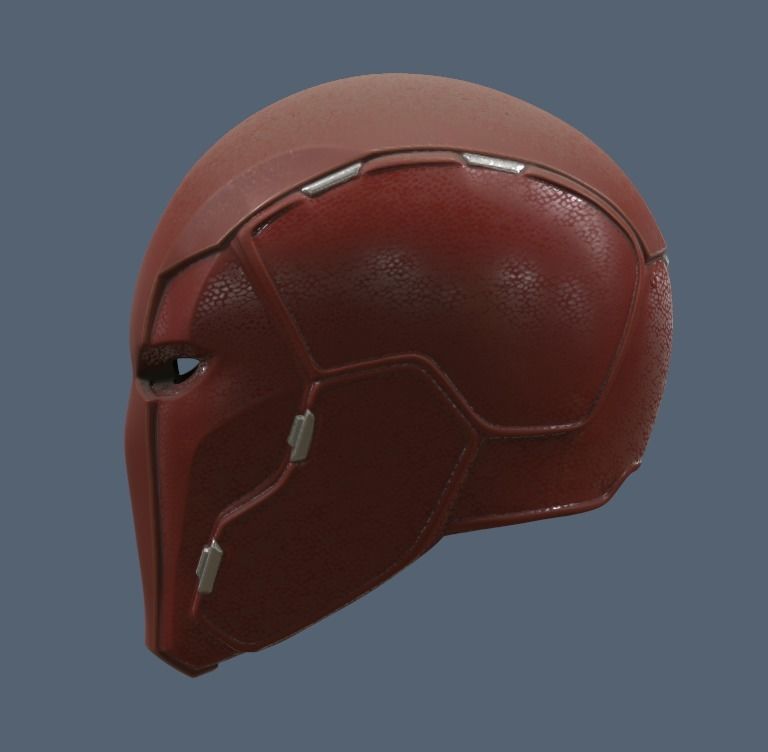 Red Hood Injustice 2 Helmet 3D print model_3