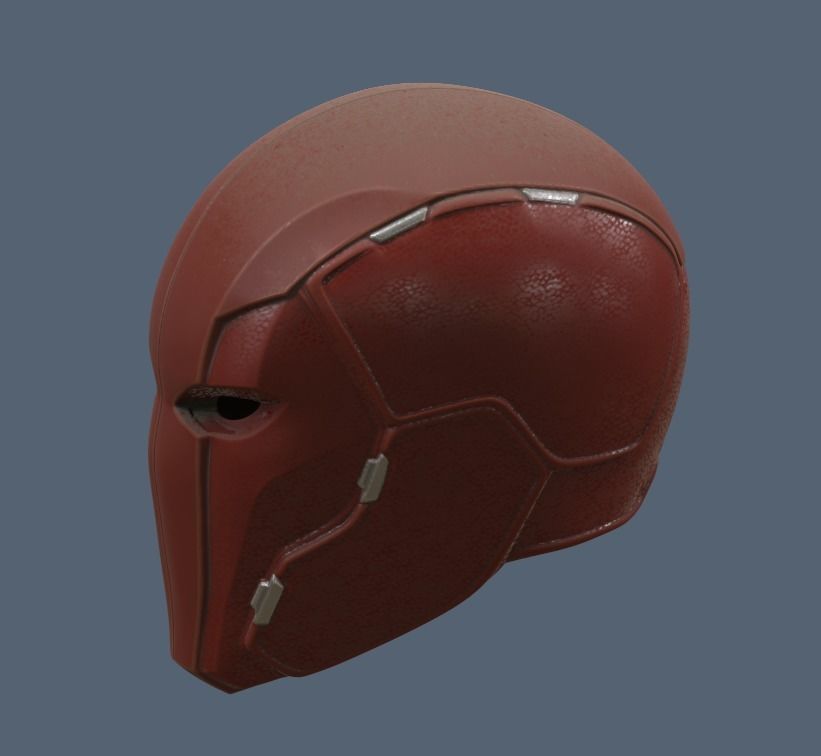 Red Hood Injustice 2 Helmet 3D print model_2