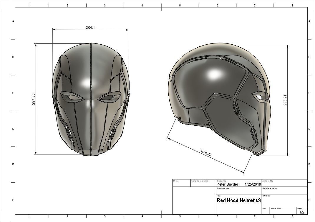 Red Hood Injustice 2 Helmet 3D print model_6