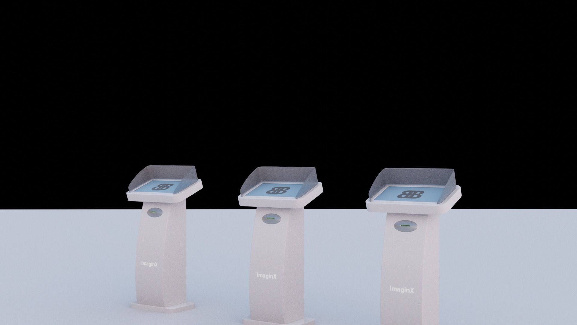 Airport Atm  Low-poly 3D model_16