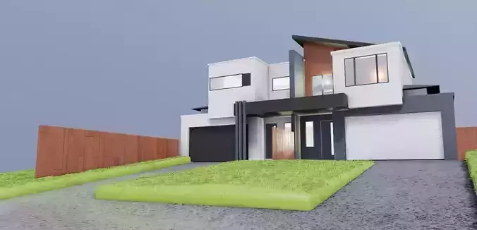 modern house building town house
