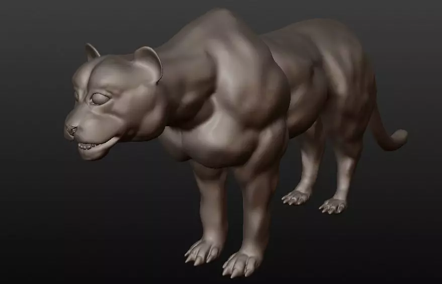 black panther 3D model_0