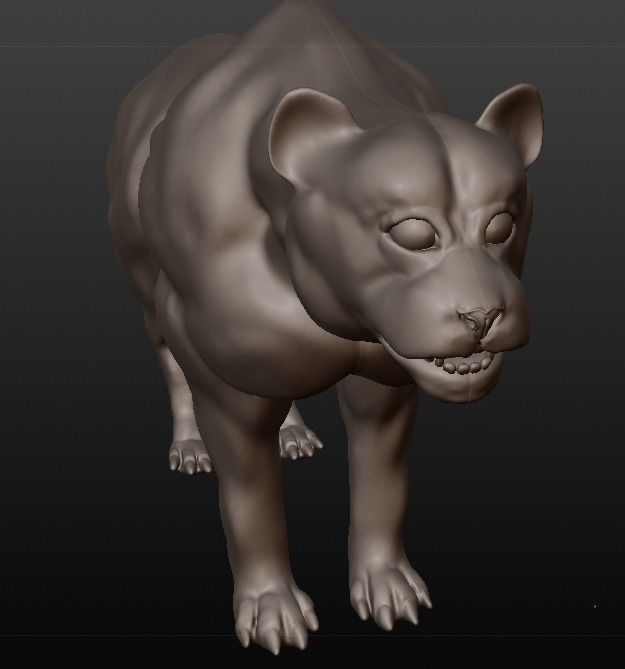 black panther 3D model_2