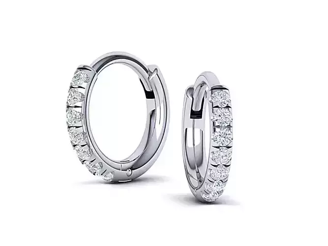 Hoop earrings 3dmodel printable 3D print model