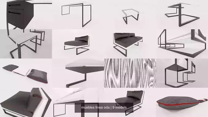 muebles linea oda 3D Model Collection
